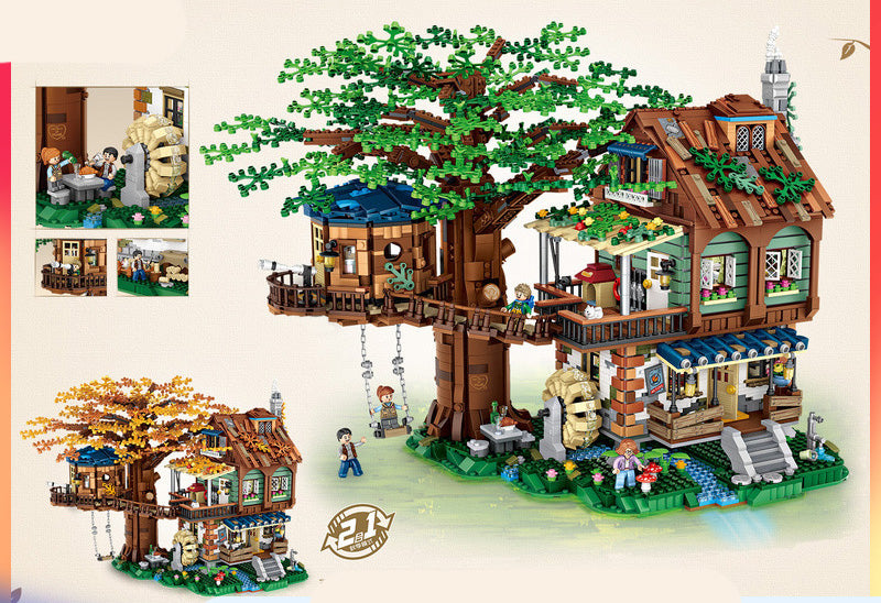 Forest Tree House Model Building Blocks