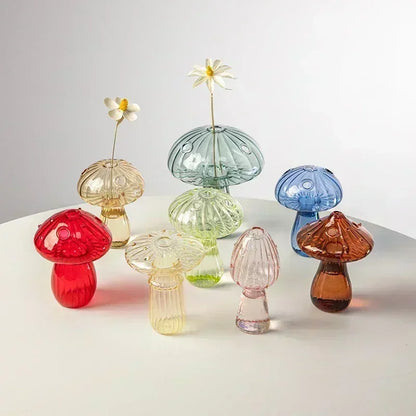 Mushroom Glass Flower Vase