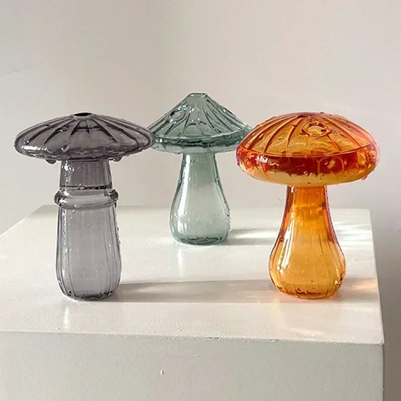 Mushroom Glass Flower Vase