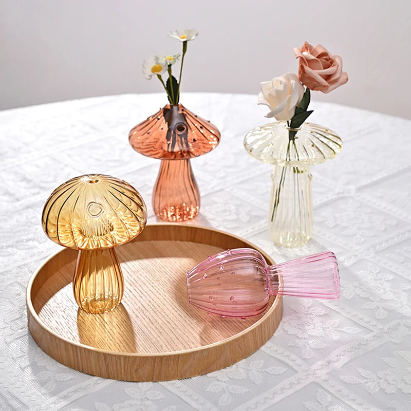 Mushroom Glass Flower Vase