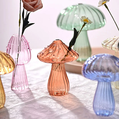 Mushroom Glass Flower Vase