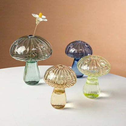 Mushroom Glass Flower Vase