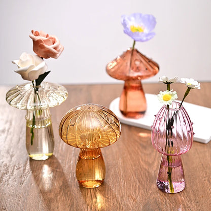 Mushroom Glass Flower Vase