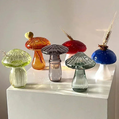 Mushroom Glass Flower Vase